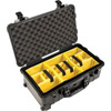 Pelican 1510 Case Black w/Dividers w/Retractable Handle & Wheels