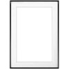 Framatic 5" x 7" Fineline Black Aluminum Frame with 4" x 6" Single Mat Opening # 03