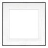 Framatic 11" x 11" Fineline Black Aluminum Frame with 8" x 8" Single Mat Opening # 20