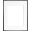 Framatic 11" x 14" Fineline Black Aluminum Frame with 8" x 10" Single Mat Opening # 27