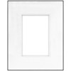 Framatic 16" x 20" Fineline Black Aluminum Frame with 8" x 12" Shadow Mat Opening # 53