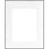 Framatic 16" x 20" Fineline Black Aluminum Frame with 11" x 14" Single Mat Opening # 51