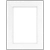 Framatic 18" x 24" Fineline Black Aluminum Frame with 12" x 18" Shadow Mat Opening # 62