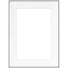 Framatic 18" x 24" Fineline Black Aluminum Frame with 13" x 19" Single Mat Opening # 63