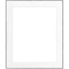 Framatic 20" x 24" Fineline Black Aluminum Frame with 16" x 20" Single Mat Opening # 67