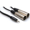 HOSA CYX-402M 3.5mm TRS to Dual XLRM 2m