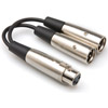 HOSA YXM-121 XLRF to Dual XLRM Adapter