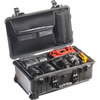 Pelican 1510SC Studio Case with Lid Organizer and Yellow Divider Set (Black)