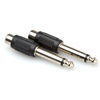 HOSA GPR-101 RCA F to 1/4" Male TS Adaptor (2PCS)