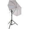 illumi 45" Umbrella Kit with Small Light Stand, Umbrella Holder and Cold Shoe with Clamp Lock