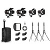 Fiilex 4 Light Kit K412 with 2xP360EX 2xP180E, 4xBD, 3xStands, Soft Box, Case