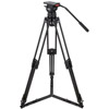 Camgear V15PCFML Video Tripod Kit With V15 Head, 3-Stage Carbon Fiber Tripod, Mid-Level Spreader, and Case