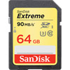 Sandisk Extreme 64GB SDXC UHS-1 U3 Class 10 V30 Card, 90MB/s, 600x