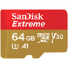 Sandisk Extreme 64GB Micro SDXC A1 UHS-1 U3 Class 10 V30 Card, up to 100MB/s, 667x