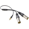 Saramonic SR-UM9-CC1 Replacement Stereo Locking Type 3.5mm Mini to Dual XLR Splitter Cable for UwMic9