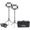LED Go 2 x LG-B560CII LED Light Bi-Color with2 x Stands, 2 x AC Power Supply, 2 x Battery/Charger ,Case