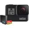 GoPro HERO7 Black Bundle w/Rechargeable Battery H7 and Extreme 32GB Micro SDHC A1 UHS-1 U3 Class 10 V30