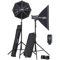 D-Lite RX 4/4 Softbox "To Go" Set with EL-Skyport Transmitter Plus, 2 x Stands