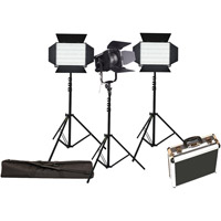 2x 1200S Light Kit with D1200 Fresnel, 3 x Stands Hard Case and Stand Bag