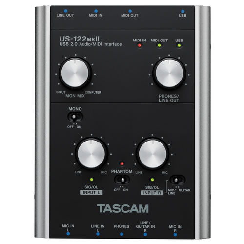 Tascam USB 2.0 Audio Interface (2)XLR Microphone Inputs with Phantom
